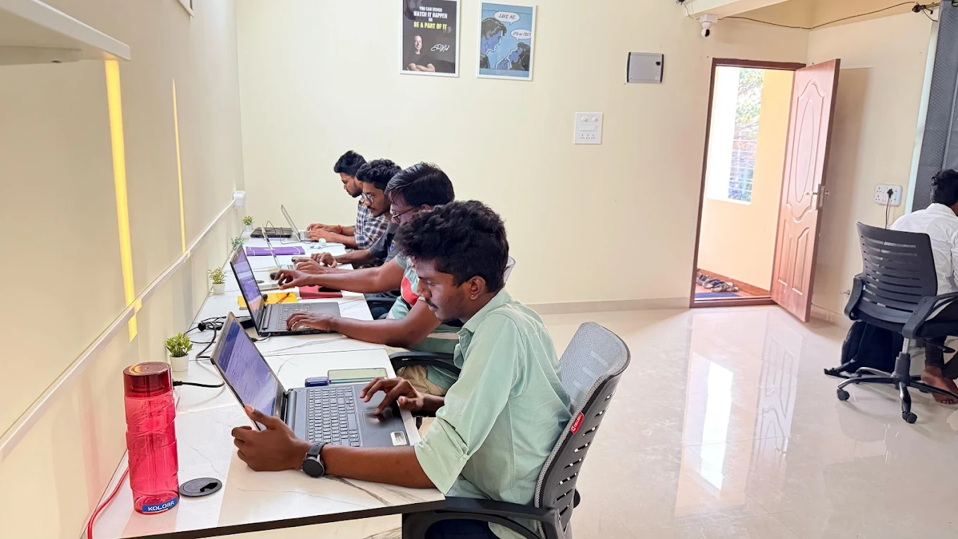 Noukha Technologies office workspace showing collaborative environment